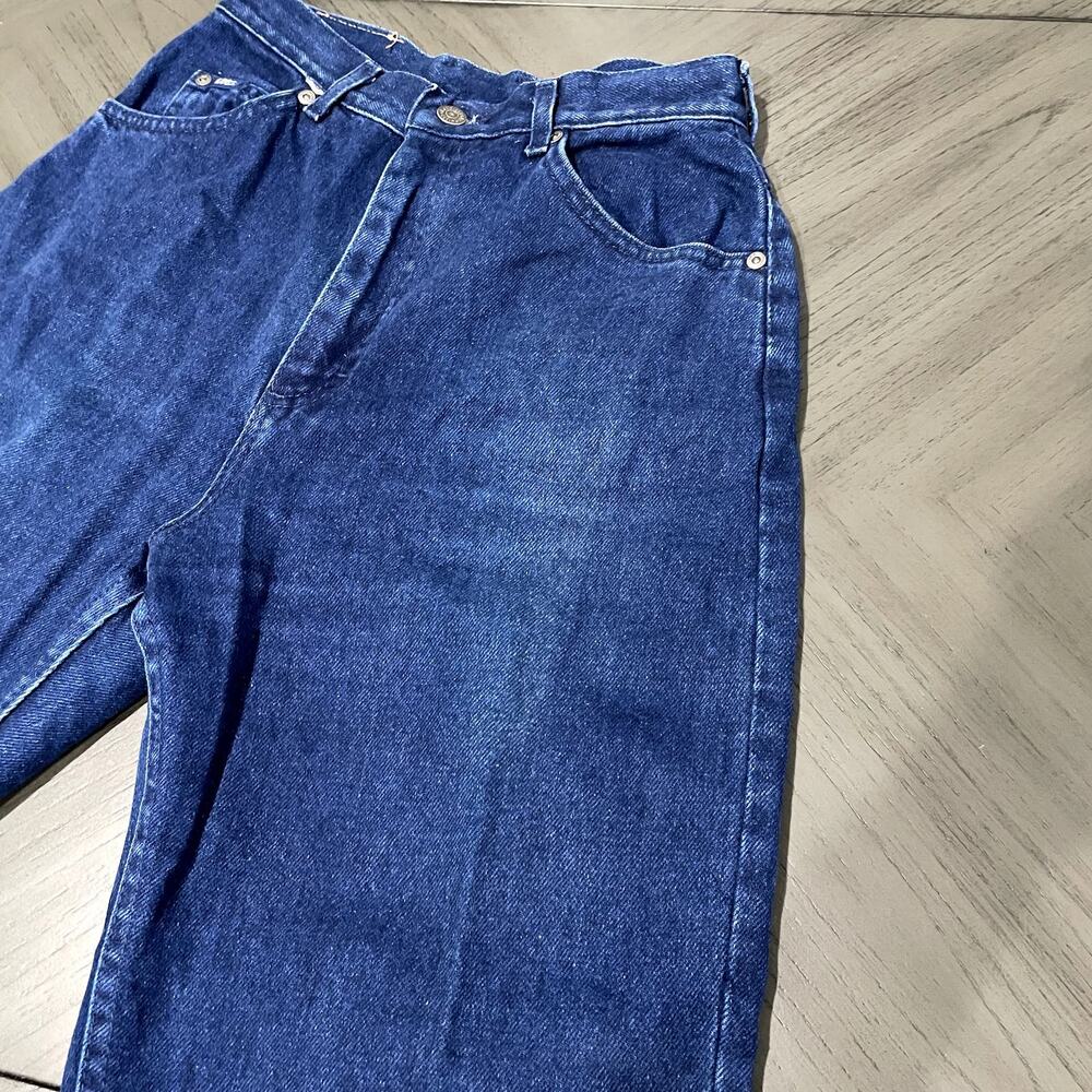 Lee Size 10 Jeans Vintage Super High Waist Dark Wash Made in USA Tapered Cotton - Picture 14 of 14